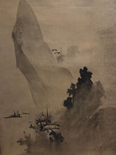 Load image into Gallery viewer, Landscapes and Figures, Circa 1700-1750. A Set of Six Sumi-E Ink and Wash Paintings in the Style of the Founder of the Unkoku School