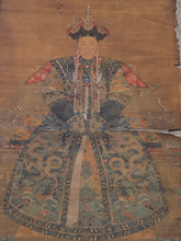 Load image into Gallery viewer, A Portrait of Empress Xiaoshengxian in Court Dress, Circa 1750-1800. An Exceedingly Rare Qing Silk Painting of one of China’s Dowager Empresses, Possibly an Imperial Portrait, or Masterful, Contemporary Copy