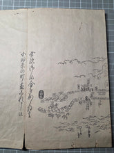 Load image into Gallery viewer, Tōkaidō Bunken Ezu (A Charted Map of the Tokaido), 1690-1751. A Beautiful, Married Set of Maps Displaying the Tokaido Road from Edo to Kyoto, in Five Volumes, with Some Contemporary Hand Coloring. Extremely Rare at Auction
