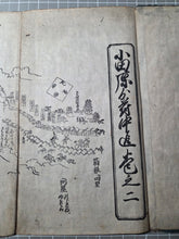 Load image into Gallery viewer, Tōkaidō Bunken Ezu (A Charted Map of the Tokaido), 1690-1751. A Beautiful, Married Set of Maps Displaying the Tokaido Road from Edo to Kyoto, in Five Volumes, with Some Contemporary Hand Coloring. Extremely Rare at Auction