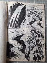 Load image into Gallery viewer, Hokusai Manga, Circa 1880-1900. A Beautiful Manuscript Edition of the Complete Sketch Collection by Hokusai, in Black Ink, Lovingly Recreating Every Illustration. Over 800 Greatly Detailed Pages of Illustrations in Fifteen Volumes