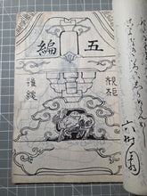 Load image into Gallery viewer, Hokusai Manga, Circa 1880-1900. A Beautiful Manuscript Edition of the Complete Sketch Collection by Hokusai, in Black Ink, Lovingly Recreating Every Illustration. Over 800 Greatly Detailed Pages of Illustrations in Fifteen Volumes