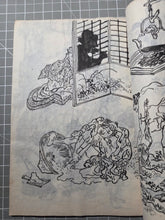 Load image into Gallery viewer, Hokusai Manga, Circa 1880-1900. A Beautiful Manuscript Edition of the Complete Sketch Collection by Hokusai, in Black Ink, Lovingly Recreating Every Illustration. Over 800 Greatly Detailed Pages of Illustrations in Fifteen Volumes