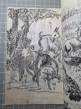 Load image into Gallery viewer, Hokusai Manga, Circa 1880-1900. A Beautiful Manuscript Edition of the Complete Sketch Collection by Hokusai, in Black Ink, Lovingly Recreating Every Illustration. Over 800 Greatly Detailed Pages of Illustrations in Fifteen Volumes