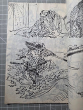 Load image into Gallery viewer, Hokusai Manga, Circa 1880-1900. A Beautiful Manuscript Edition of the Complete Sketch Collection by Hokusai, in Black Ink, Lovingly Recreating Every Illustration. Over 800 Greatly Detailed Pages of Illustrations in Fifteen Volumes