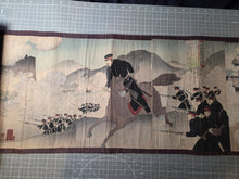 Load image into Gallery viewer, A Tremendous Collection of Ukiyo-E Prints on the Sino-Japanese War, 1894-1895. 66 Nishiki-E Color Prints Forming 33 Large Triptychs, All Bound as one Double Sided Picture Scroll. Countless Scenes of Grand Scale Battles