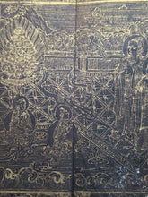 Load image into Gallery viewer, Fu Shuo Dasheng bai fu xiang jing (The Buddha Speaks the Mahayana Sutra of One Hundred Blessings), Dated 1099, But Circa 1270-1300.  34 Pages of Golden Sutras, and 20 Pages of Sumptuously Painted Illustrations