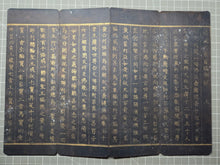 Load image into Gallery viewer, Fu Shuo Dasheng bai fu xiang jing (The Buddha Speaks the Mahayana Sutra of One Hundred Blessings), Dated 1099, But Circa 1270-1300.  34 Pages of Golden Sutras, and 20 Pages of Sumptuously Painted Illustrations