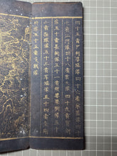 Load image into Gallery viewer, Fu Shuo Dasheng bai fu xiang jing (The Buddha Speaks the Mahayana Sutra of One Hundred Blessings), Dated 1099, But Circa 1270-1300.  34 Pages of Golden Sutras, and 20 Pages of Sumptuously Painted Illustrations