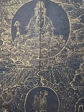 Load image into Gallery viewer, Fu Shuo Dasheng bai fu xiang jing (The Buddha Speaks the Mahayana Sutra of One Hundred Blessings), Dated 1099, But Circa 1270-1300.  34 Pages of Golden Sutras, and 20 Pages of Sumptuously Painted Illustrations