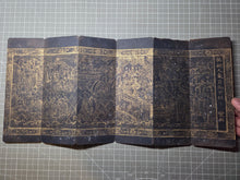 Load image into Gallery viewer, Fu Shuo Dasheng bai fu xiang jing (The Buddha Speaks the Mahayana Sutra of One Hundred Blessings), Dated 1099, But Circa 1270-1300.  34 Pages of Golden Sutras, and 20 Pages of Sumptuously Painted Illustrations