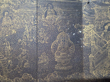 Load image into Gallery viewer, Fu Shuo Yueguang Tongzi Jing (The Buddha Speaks the Sutra of the Moonlight Boy), 1271. An Extraordinarily Rare and Complete Two Fascicle Set of Sutras. 30 Pages of Golden Sutras, and 32 Pages of Sumptuously Painted Illustrations