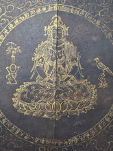 Load image into Gallery viewer, Fu Shuo Yueguang Tongzi Jing (The Buddha Speaks the Sutra of the Moonlight Boy), 1271. An Extraordinarily Rare and Complete Two Fascicle Set of Sutras. 30 Pages of Golden Sutras, and 32 Pages of Sumptuously Painted Illustrations