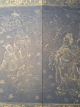 Load image into Gallery viewer, Fu Shuo Yueguang Tongzi Jing (The Buddha Speaks the Sutra of the Moonlight Boy), 1271. An Extraordinarily Rare and Complete Two Fascicle Set of Sutras. 30 Pages of Golden Sutras, and 32 Pages of Sumptuously Painted Illustrations