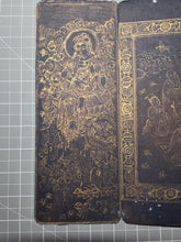 Load image into Gallery viewer, Fu Shuo Yueguang Tongzi Jing (The Buddha Speaks the Sutra of the Moonlight Boy), 1271. An Extraordinarily Rare and Complete Two Fascicle Set of Sutras. 30 Pages of Golden Sutras, and 32 Pages of Sumptuously Painted Illustrations