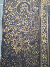 Load image into Gallery viewer, Fu Shuo Yueguang Tongzi Jing (The Buddha Speaks the Sutra of the Moonlight Boy), 1271. An Extraordinarily Rare and Complete Two Fascicle Set of Sutras. 30 Pages of Golden Sutras, and 32 Pages of Sumptuously Painted Illustrations
