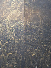 Load image into Gallery viewer, Fu Shuo Yueguang Tongzi Jing (The Buddha Speaks the Sutra of the Moonlight Boy), 1271. An Extraordinarily Rare and Complete Two Fascicle Set of Sutras. 30 Pages of Golden Sutras, and 32 Pages of Sumptuously Painted Illustrations