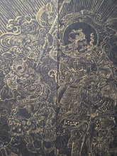 Load image into Gallery viewer, Fú Shuō Dà'ān Bān Shǒu Yì Jīng (The Buddha Speaks the Great Anapanasati&nbsp;Sutra), Dated 1099, but Circa 1270-1300. Over 100 Pages of Golden Sutras, and 36 Pages of Sumptuously Painted Illustrations