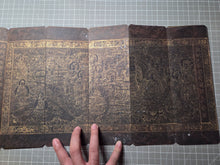 Load image into Gallery viewer, Fú Shuō Dà'ān Bān Shǒu Yì Jīng (The Buddha Speaks the Great Anapanasati&nbsp;Sutra), Dated 1099, but Circa 1270-1300. Over 100 Pages of Golden Sutras, and 36 Pages of Sumptuously Painted Illustrations