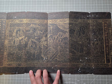 Load image into Gallery viewer, Fú Shuō Dà'ān Bān Shǒu Yì Jīng (The Buddha Speaks the Great Anapanasati&nbsp;Sutra), Dated 1099, but Circa 1270-1300. Over 100 Pages of Golden Sutras, and 36 Pages of Sumptuously Painted Illustrations
