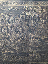 Load image into Gallery viewer, Fóshuō Wúliàngshòu Jīng (The Buddha Speaks the Infinite Life Sutra), 1376. An Extraordinarily Rare and Complete Seven Fascicle Set of Sutras. Over 200 Pages of Golden Sutras, and More than 60 Pages of Sumptuously Painted Illustrations