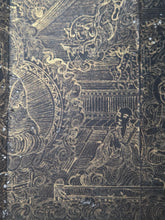 Load image into Gallery viewer, Fóshuō Wúliàngshòu Jīng (The Buddha Speaks the Infinite Life Sutra), 1376. An Extraordinarily Rare and Complete Seven Fascicle Set of Sutras. Over 200 Pages of Golden Sutras, and More than 60 Pages of Sumptuously Painted Illustrations