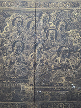 Load image into Gallery viewer, Fóshuō Wúliàngshòu Jīng (The Buddha Speaks the Infinite Life Sutra), 1376. An Extraordinarily Rare and Complete Seven Fascicle Set of Sutras. Over 200 Pages of Golden Sutras, and More than 60 Pages of Sumptuously Painted Illustrations
