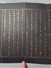 Load image into Gallery viewer, Fóshuō Wúliàngshòu Jīng (The Buddha Speaks the Infinite Life Sutra), 1376. An Extraordinarily Rare and Complete Seven Fascicle Set of Sutras. Over 200 Pages of Golden Sutras, and More than 60 Pages of Sumptuously Painted Illustrations