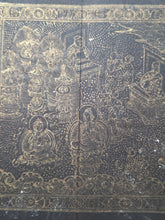 Load image into Gallery viewer, Fóshuō Wúliàngshòu Jīng (The Buddha Speaks the Infinite Life Sutra), 1376. An Extraordinarily Rare and Complete Seven Fascicle Set of Sutras. Over 200 Pages of Golden Sutras, and More than 60 Pages of Sumptuously Painted Illustrations