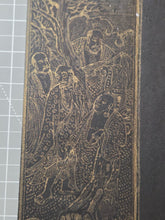 Load image into Gallery viewer, Fóshuō Wúliàngshòu Jīng (The Buddha Speaks the Infinite Life Sutra), 1376. An Extraordinarily Rare and Complete Seven Fascicle Set of Sutras. Over 200 Pages of Golden Sutras, and More than 60 Pages of Sumptuously Painted Illustrations