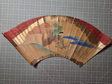 Load image into Gallery viewer, A Set of Eight Folding Fan Paintings, in the Style of Nara Ehon or Yamato-E Painting, Circa 1750-1850. Scenes of a Heian Period Tale, Hand Painted and Bordered with Gold