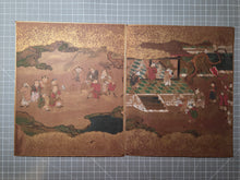 Load image into Gallery viewer, A Pair of Yamato-E Paintings, possibly from a Depicting Scenes of Chinese Court Life, Circa 1650-1700. Beautifully Illuminated Paintings in the Style of the Kano School and with Southern School Styles Displayed