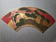Load image into Gallery viewer, A Pair of Yamato-E Fan Paintings with Landscapes and a Phoenix, Circa 1650-1750. Beautifully Illuminated Fan Paintings, in Southern School Styles