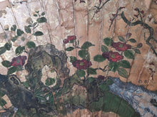 Load image into Gallery viewer, A Pair of Yamato-E Fan Paintings with Landscapes and a Phoenix, Circa 1650-1750. Beautifully Illuminated Fan Paintings, in Southern School Styles