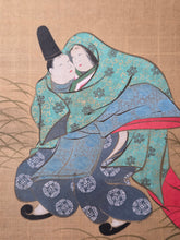 Load image into Gallery viewer, Various Heian Period Tales and Scenes, Circa 1800-1890. A Suite of Ten Highly Detailed Silk Paintings, Depicting Images out of Heian Classics, Including the Ise Monogatari and Minamoto no Hiromasa and the Demon