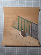 Load image into Gallery viewer, Various Heian Period Tales and Scenes, Circa 1800-1890. A Suite of Ten Highly Detailed Silk Paintings, Depicting Images out of Heian Classics, Including the Ise Monogatari and Minamoto no Hiromasa and the Demon