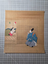Load image into Gallery viewer, Various Heian Period Tales and Scenes, Circa 1800-1890. A Suite of Ten Highly Detailed Silk Paintings, Depicting Images out of Heian Classics, Including the Ise Monogatari and Minamoto no Hiromasa and the Demon