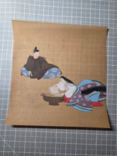 Load image into Gallery viewer, Various Heian Period Tales and Scenes, Circa 1800-1890. A Suite of Ten Highly Detailed Silk Paintings, Depicting Images out of Heian Classics, Including the Ise Monogatari and Minamoto no Hiromasa and the Demon