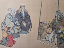 Load image into Gallery viewer, Various Noh Performances, Circa 1850-1900. A Suite of Ten Highly Detailed Silk Paintings, Depicting Various Plays and Scenes, Accentuated with Gold