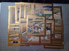 Load image into Gallery viewer, Genji Monogatari (The Tale of Genji), Circa 1603-1650. A Sumptuously Illuminated and Hand Painted Series of Twenty-Seven Yamato-E Paintings, Comprising of Different Chapters, all Masterfully Produced
