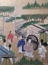 Load image into Gallery viewer, Genji Monogatari (The Tale of Genji), Circa 1603-1650. A Sumptuously Illuminated and Hand Painted Series of Twenty-Seven Yamato-E Paintings, Comprising of Different Chapters, all Masterfully Produced
