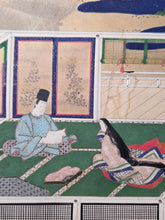 Load image into Gallery viewer, Genji Monogatari (The Tale of Genji), Circa 1603-1650. A Sumptuously Illuminated and Hand Painted Series of Twenty-Seven Yamato-E Paintings, Comprising of Different Chapters, all Masterfully Produced