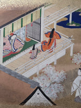Load image into Gallery viewer, Genji Monogatari (The Tale of Genji), Circa 1603-1650. A Sumptuously Illuminated and Hand Painted Series of Twenty-Seven Yamato-E Paintings, Comprising of Different Chapters, all Masterfully Produced