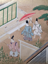Load image into Gallery viewer, Genji Monogatari (The Tale of Genji), Circa 1603-1650. A Sumptuously Illuminated and Hand Painted Series of Twenty-Seven Yamato-E Paintings, Comprising of Different Chapters, all Masterfully Produced