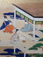 Load image into Gallery viewer, Genji Monogatari (The Tale of Genji), Circa 1603-1650. A Sumptuously Illuminated and Hand Painted Series of Twenty-Seven Yamato-E Paintings, Comprising of Different Chapters, all Masterfully Produced