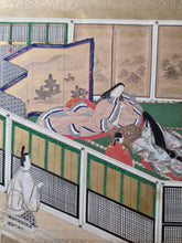 Load image into Gallery viewer, Genji Monogatari (The Tale of Genji), Circa 1603-1650. A Sumptuously Illuminated and Hand Painted Series of Twenty-Seven Yamato-E Paintings, Comprising of Different Chapters, all Masterfully Produced