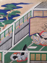 Load image into Gallery viewer, Genji Monogatari (The Tale of Genji), Circa 1603-1650. A Sumptuously Illuminated and Hand Painted Series of Twenty-Seven Yamato-E Paintings, Comprising of Different Chapters, all Masterfully Produced