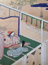 Load image into Gallery viewer, Genji Monogatari (The Tale of Genji), Circa 1603-1650. A Sumptuously Illuminated and Hand Painted Series of Twenty-Seven Yamato-E Paintings, Comprising of Different Chapters, all Masterfully Produced