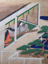 Load image into Gallery viewer, Genji Monogatari (The Tale of Genji), Circa 1603-1650. A Sumptuously Illuminated and Hand Painted Series of Twenty-Seven Yamato-E Paintings, Comprising of Different Chapters, all Masterfully Produced