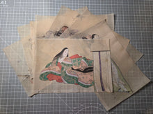 Load image into Gallery viewer, Kusozu (The Nine Stages of Decay), Circa 1800-1850. A Set of Nine Silk Paintings on Kusozu, Depicting the Process from when a Beautiful Woman Dies to when she Decays and Ends up in her Grave, Gruesomely Depicted